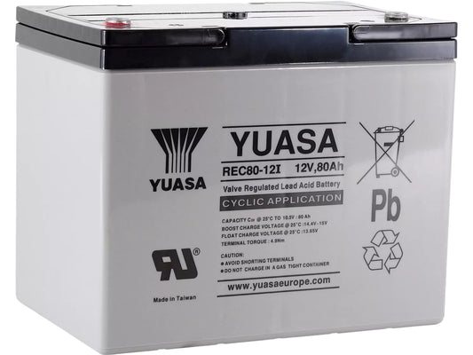 Yuasa REC80-12I 12V 80Ah Valve Regulated Lead Acid Battery Cyclic Application