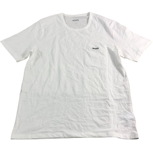 Hugo Boss T-Shirt XL Men's White Cotton Short Sleeve Logo Casual Wear