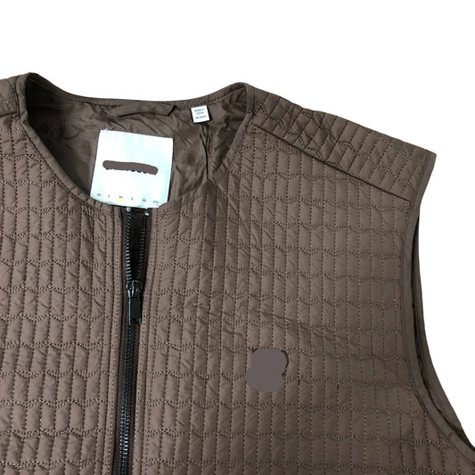 Brown Lightweight Quilted Vest Size M Men's Outerwear