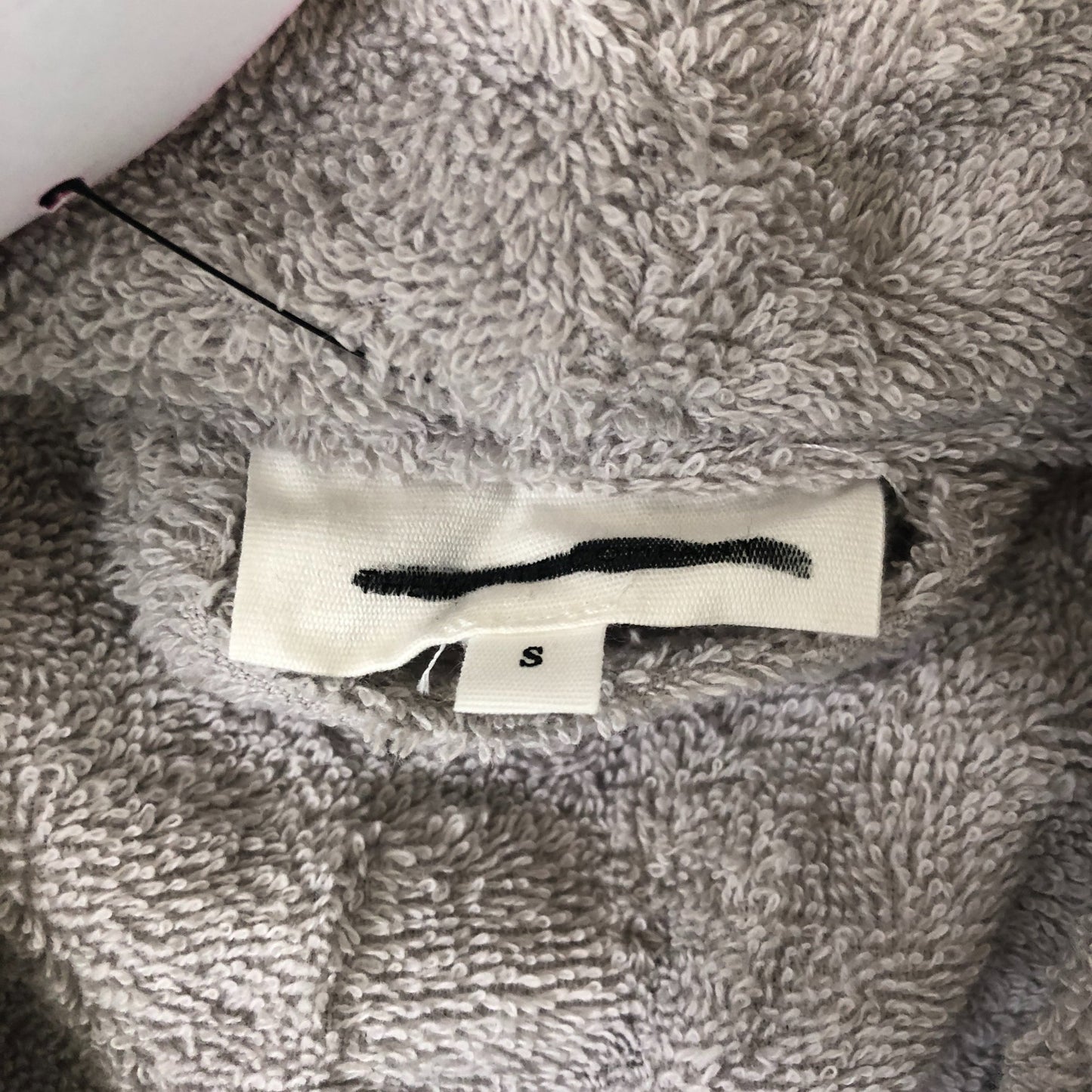 The White Company Small Grey Fleece Robe Women's Soft Plush Bathrobe Size 10