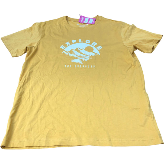 Mountain Warehouse Explore The Outdoors Men's T-Shirt Size M Cotton Yellow