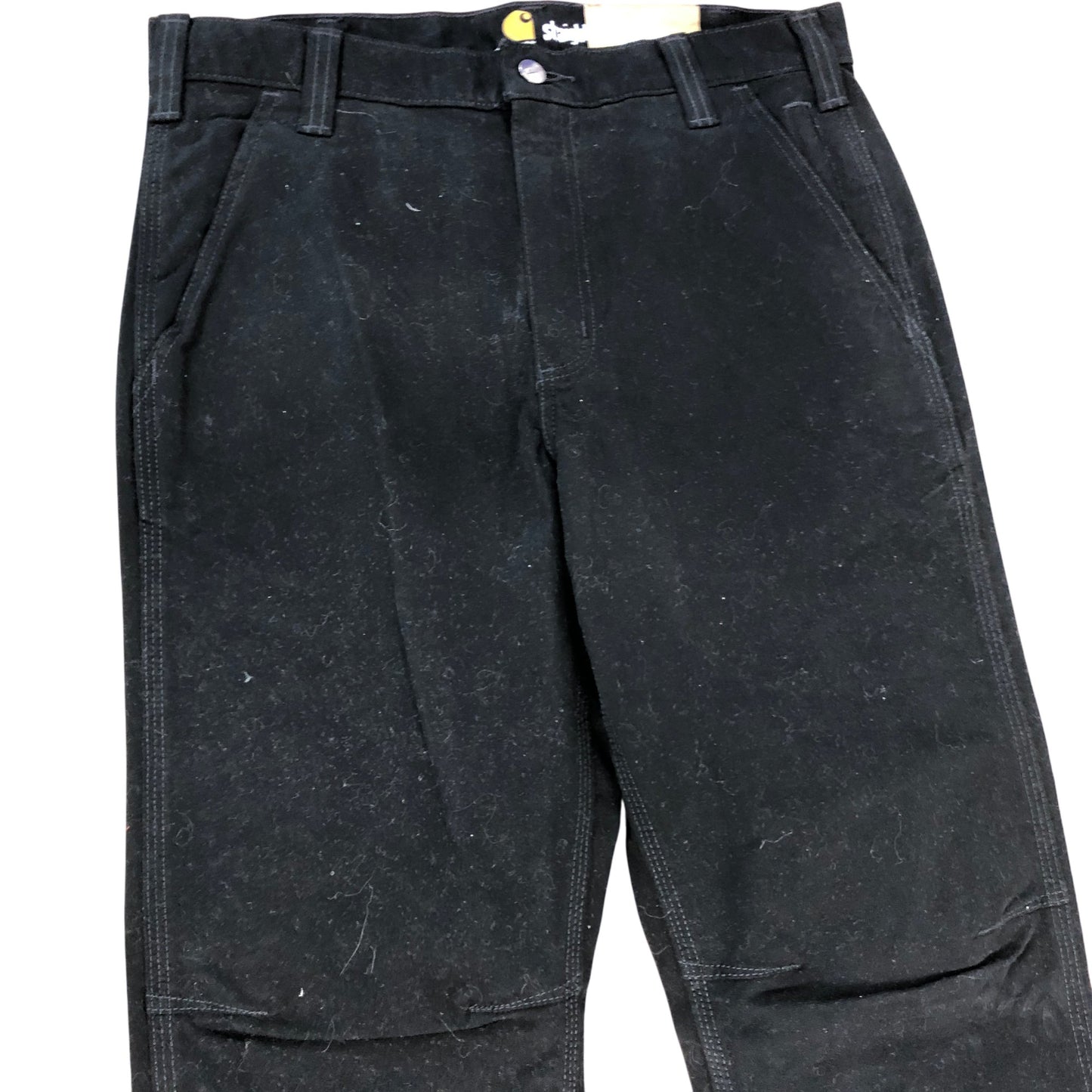 CARHARTT Rigby Straight Fit Trousers UK32 Men's Black Rugged Flex Stretch