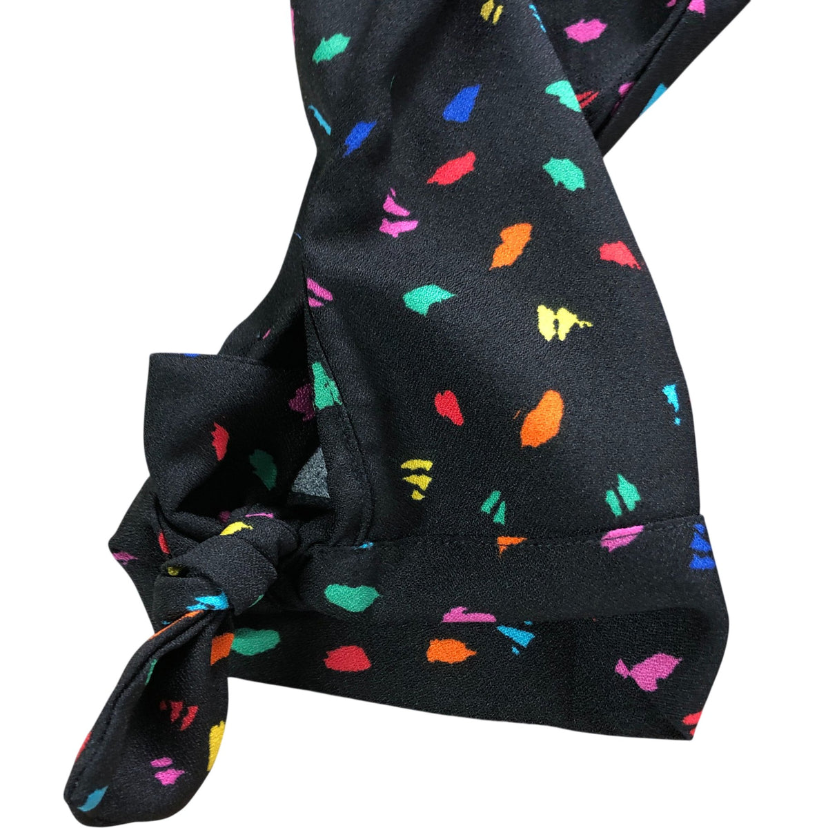 Dancing Leopard Women's Shirt Dress Size 10 Colourful Print Black
