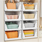 Storage Organizer Bins SNSLXH 5 Pack Wardrobe Storage Organiser White