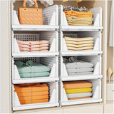 Storage Organizer Bins SNSLXH 5 Pack Wardrobe Storage Organiser White