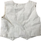 River Island Toddler Waistcoat 0-3 Months Beige Striped Cotton Button Up