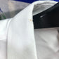 Fluid Short Sleeve Shirt Men's Casual White Cotton Blend Top Small