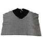 River Island Girls Black And White Houndstooth Print Zip Neck Poncho Age 5-8