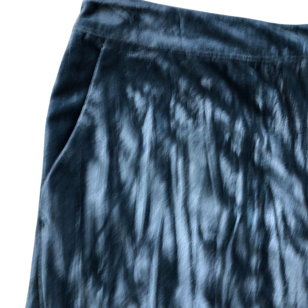 Women's Wide Leg Velour Trousers Trousers Dark Teal Flare Size 16R