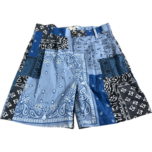Boys Blue Bandana Pattern Shorts Size 12Years Cotton