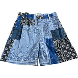 Boys Blue Bandana Pattern Shorts Size 12Years Cotton