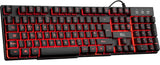Rii Gaming Keyboard RK100 Light Up Keyboard Mechanical Keyboard Red/Purple/Blue