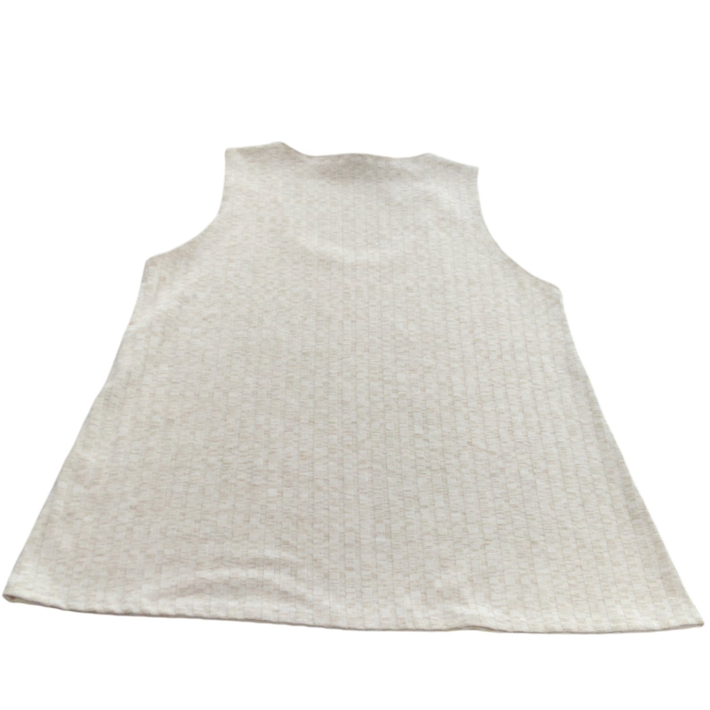 River Island Women's Ribbed Tank Top Size UK L Cream Summer Casual Wear