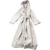 The White Company Hooded Bath Robe Women's Soft Grey Comfort Cotton Size 6