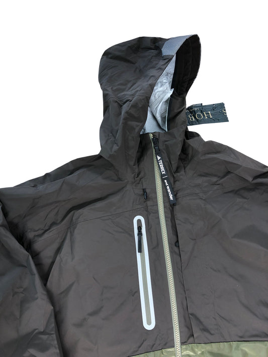 ADIDAS Terrex Rain Radar Jacket Size L Men's Waterproof Windproof Green
