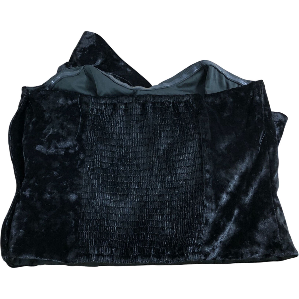 Hutch Women’s Black Strapless Velvet Bow Top - Size Medium