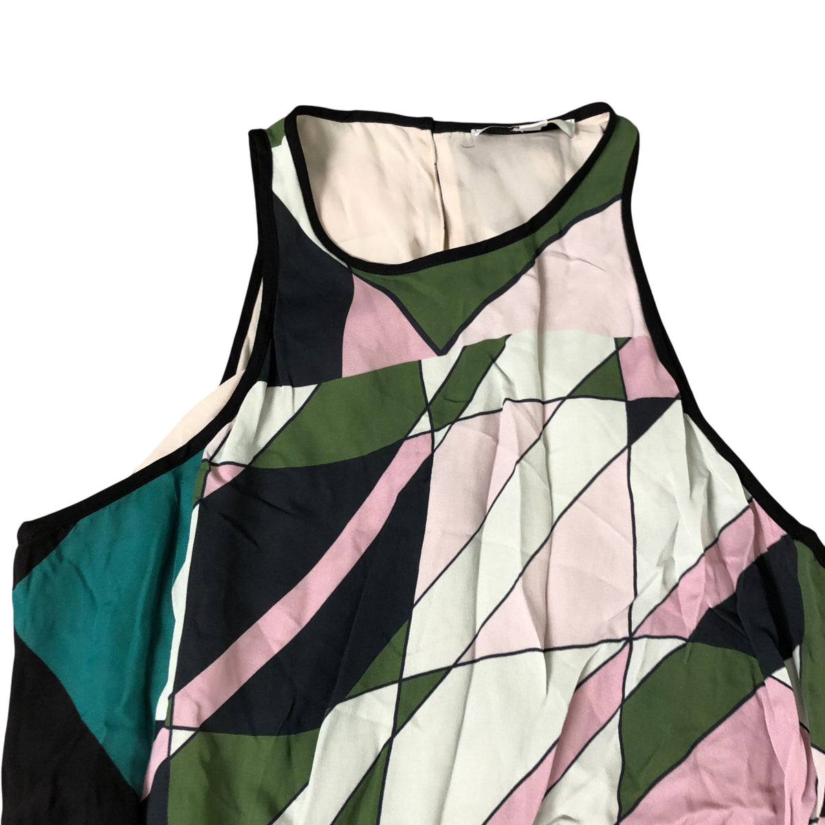 Avia Geometric Print Maxi Dress Multicolour Sleeveless Elegant Size 6