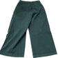 Baukjen Wide Leg Trousers UK12 Women's Olive Green Stretch Organic Cotton