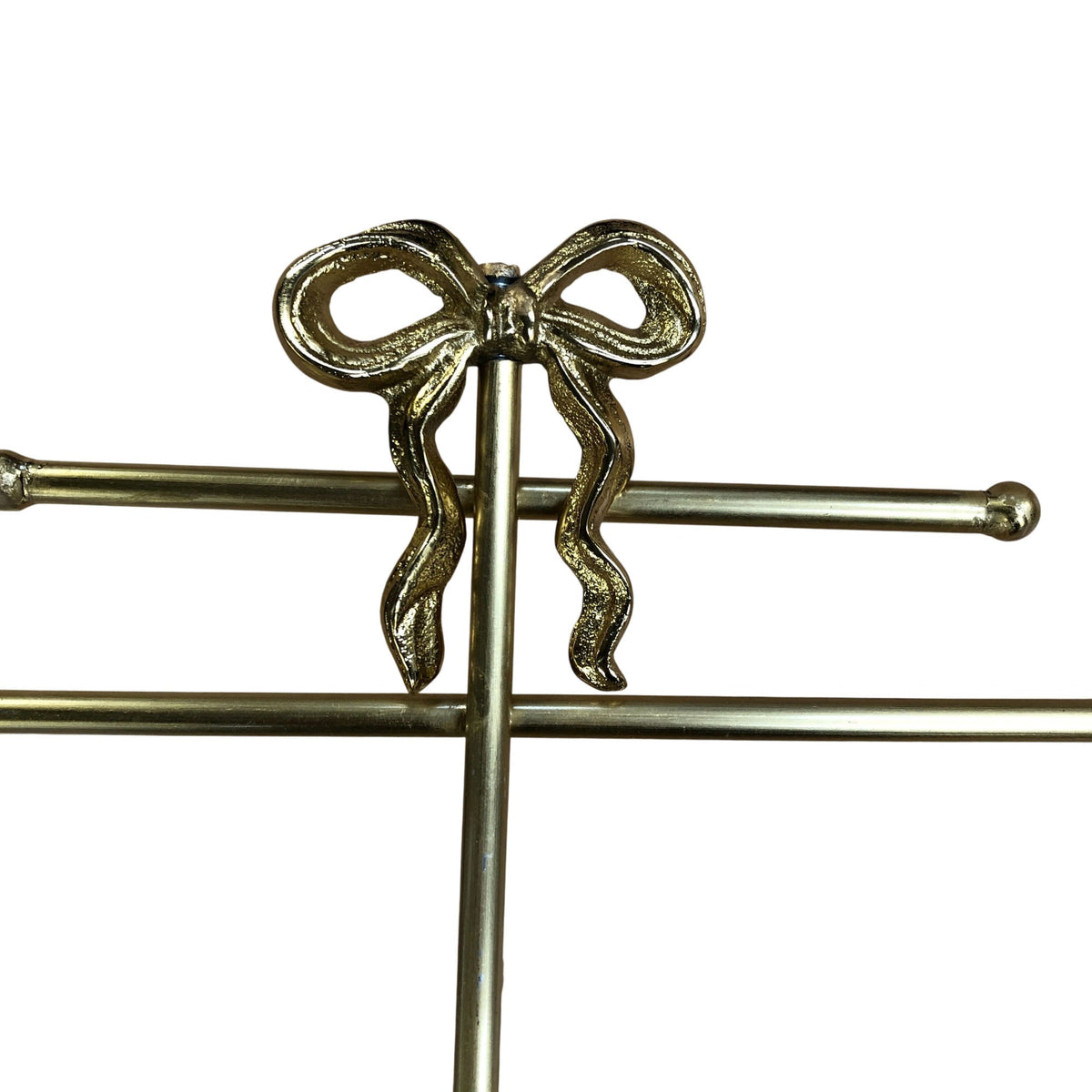 Gold Bow Jewellery Stand Organiser