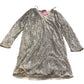 Sequin Dress Size 6 Women's Sparkly V Neck Long Sleeve Party Wear