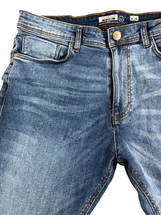 DUCK AND COVER ZEKI W34 Men's Denim Shorts Blue Classic Fit