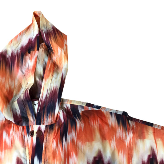 Girls Waterproof Hooded Poncho Age 7-8 Bright Patterned Rain Jacket