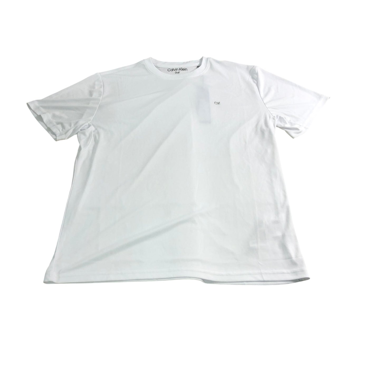 Calvin Klein Golf T-Shirt Large Men's White CK Logo Ultra Lightweight