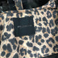 AllSaints Girls Black Rain Coat 11-12Y Waterproof Hooded Leopard Print Gilet