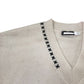Cream Wool Blend Graphic Love Jumper Size XS