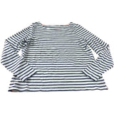 White/Navy Stripe Long Sleeve T-Shirt - Size 16