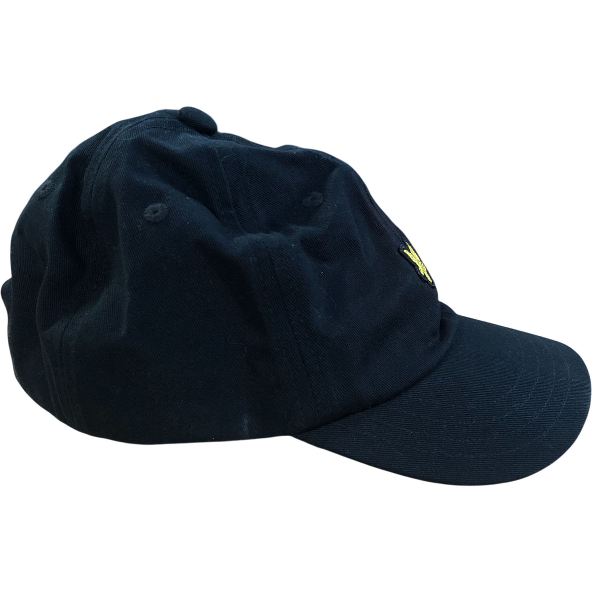 Black Baseball Cap One Size Cotton Embroidered Hat