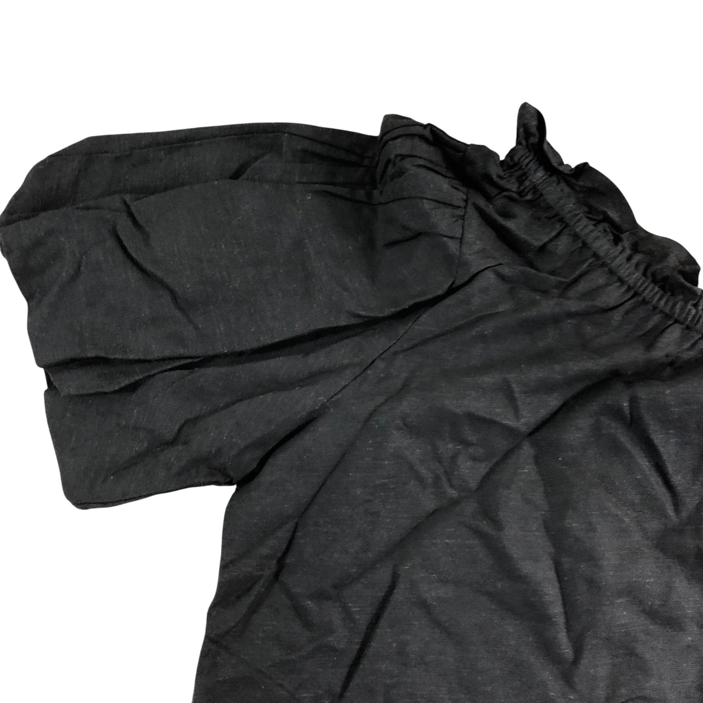 River Island Black Off Shoulder Top UK14 Women's Viscose Blend Puff Sleeve