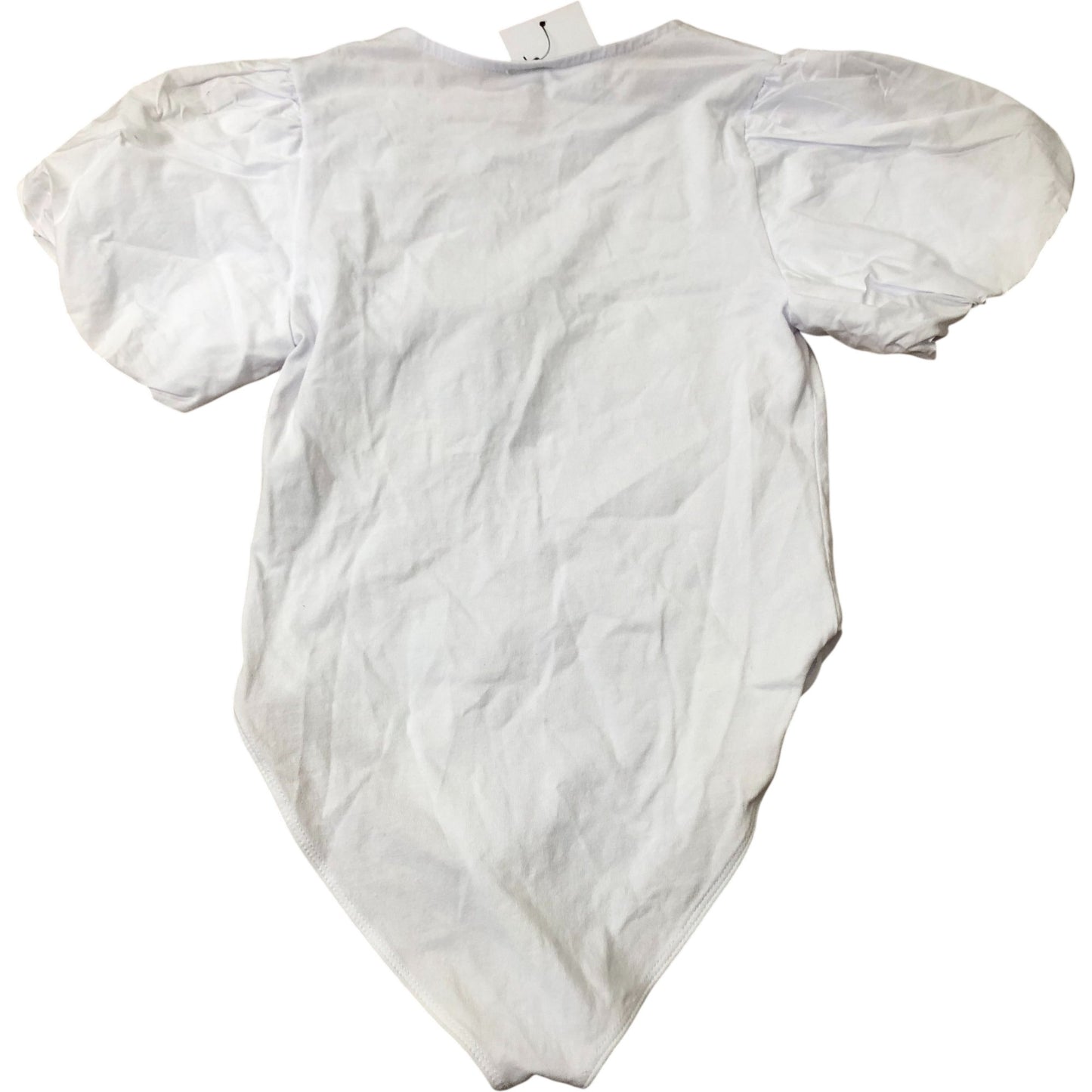 River Island Bodysuit Girl's with Bow Detail Puff Sleeve White Top 11-12 Years