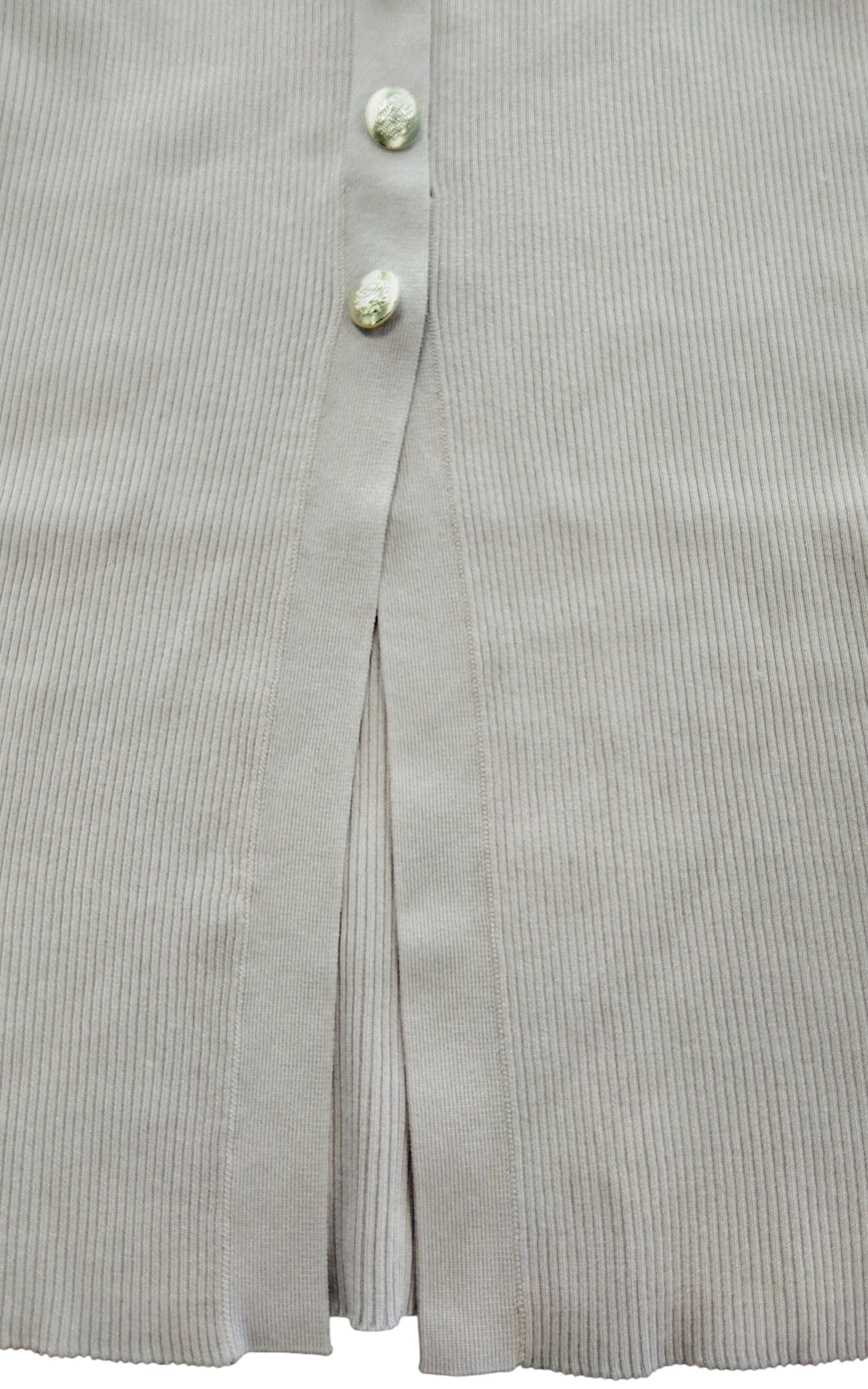 River Island Women's Ribbed Midi Skirt UK16 Blush Pink Button Detail