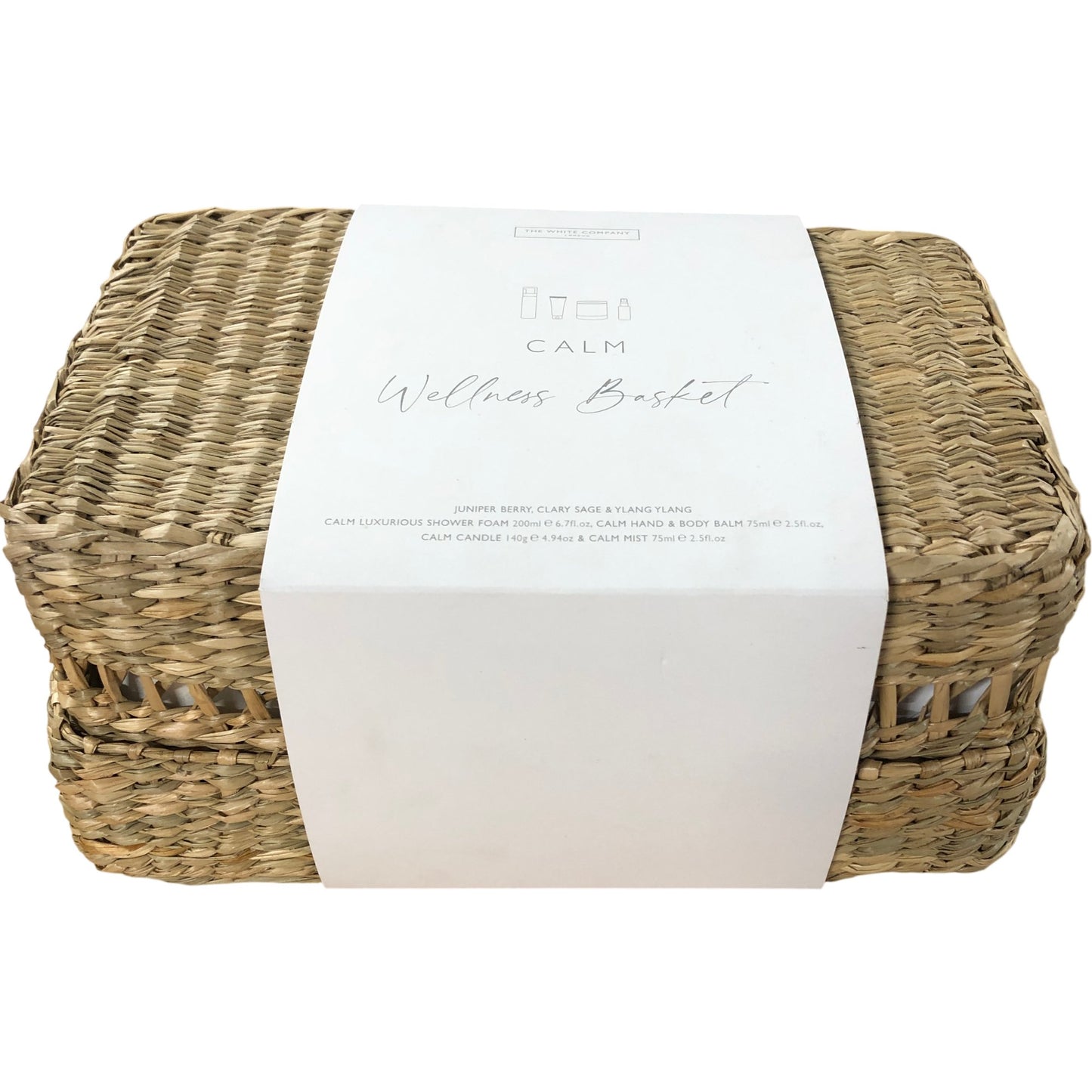 Branded Calm Wellness Basket Gift Set Shower Foam Candle Balm
