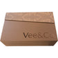 VEE&CO Travel Jewellery Box Organiser Gift For Women Girls Brown Quilted