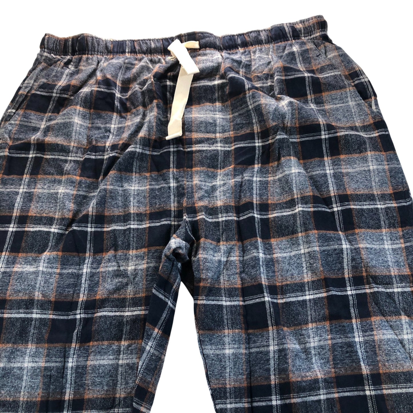 John Rocha Men's Loungewear Trousers  Blue Checked Soft Cotton Nightwear XL