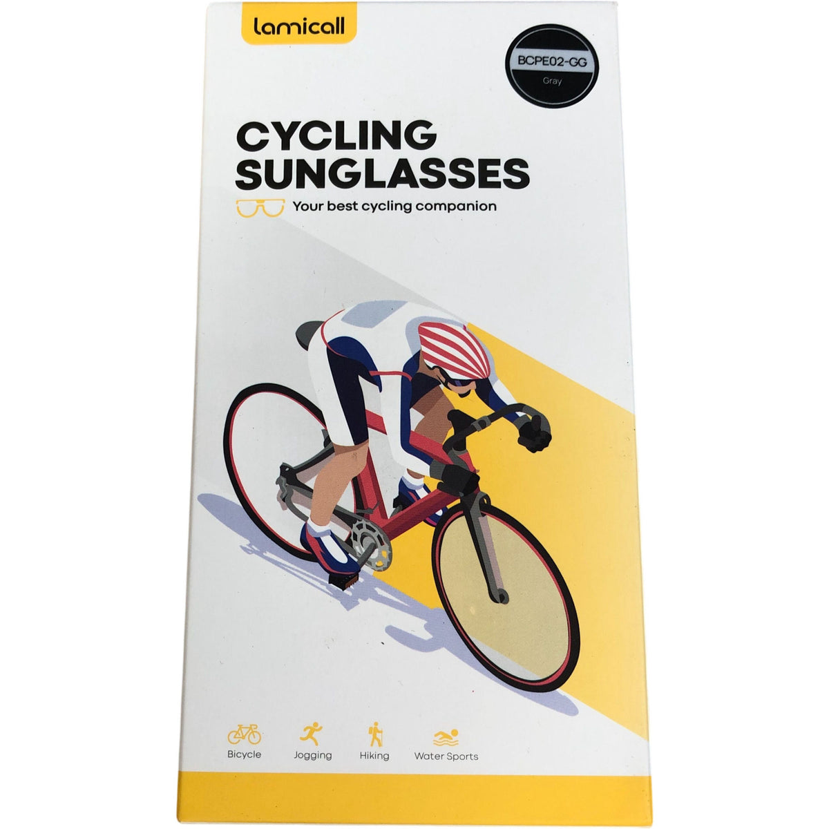 Lamicall Cycling Sunglasses BCPE02-GG Grey/Black