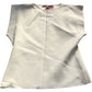 River Island Women's Short Sleeve Blouse Size 12 Cream Polyester Top Blouse