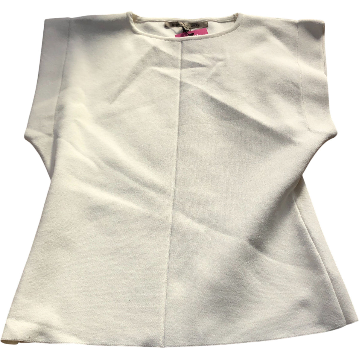 River Island Women's Short Sleeve Blouse Size 12 Cream Polyester Top Blouse