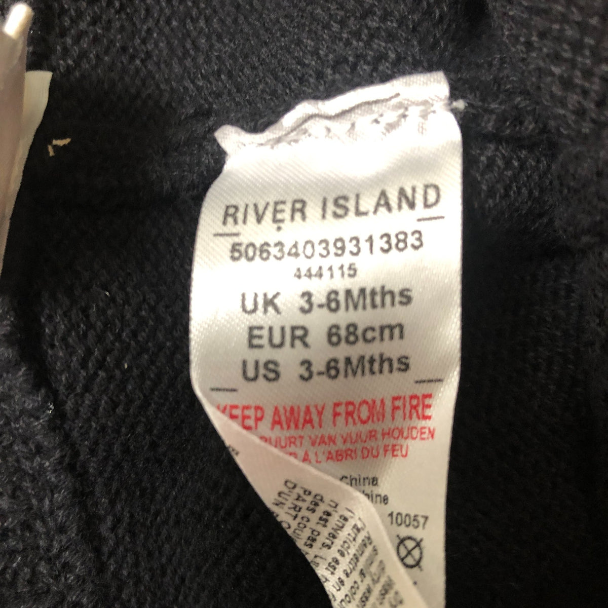 River Island Black Leggings 3-6 Months Baby Flower Design Soft Comfortable