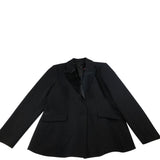 River Island Women's Black Blazer Tailored Satin Lapel Smart Jacket UK16