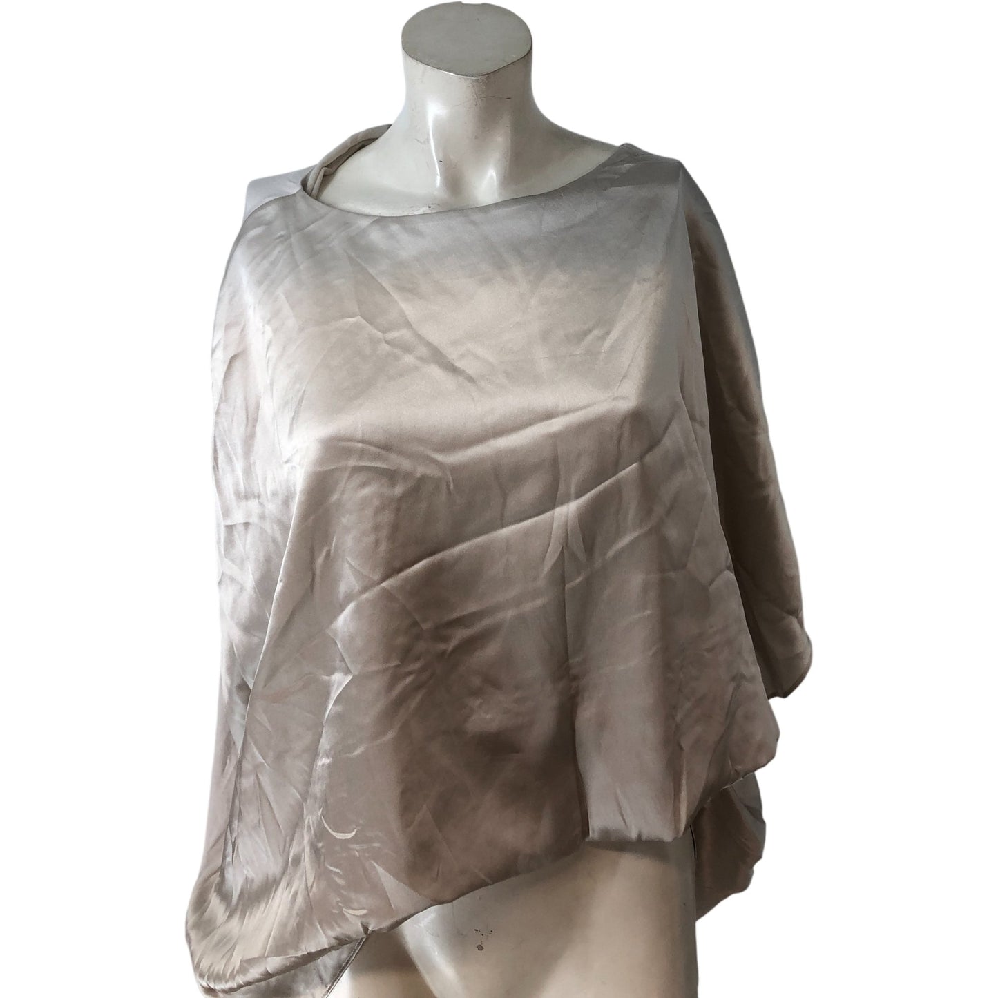 Elegant XL Women's Sheen Top Lightweight Draped Style Blush Colour Soft Fabric