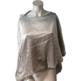 Elegant XL Women's Sheen Top Lightweight Draped Style Blush Colour Soft Fabric