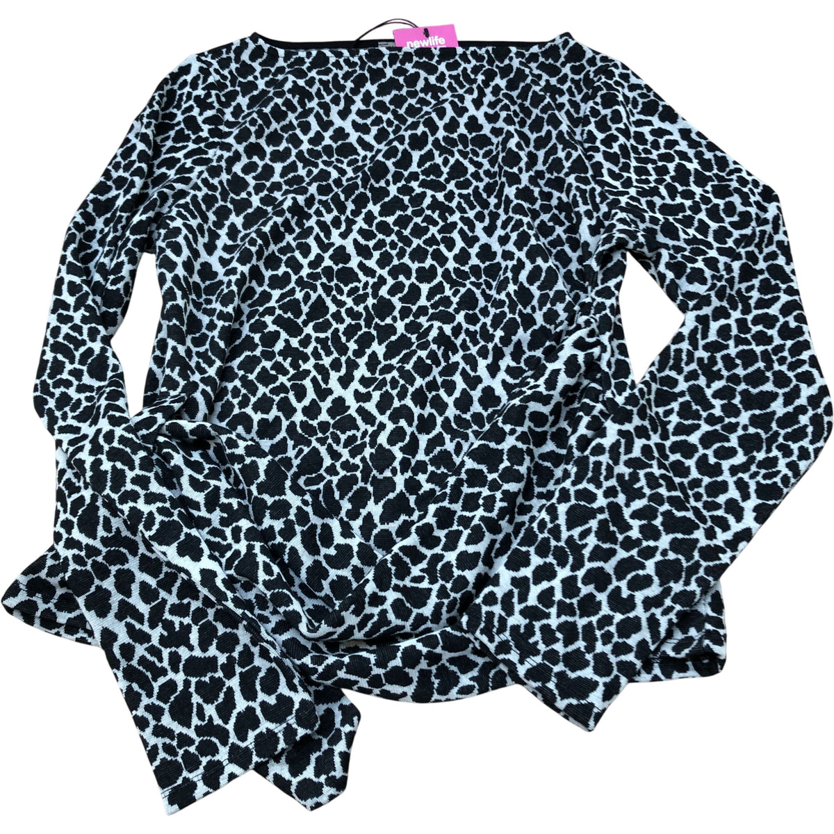 River Island Leopard Print Long Sleeve Top Women's Size 12