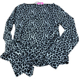 River Island Leopard Print Long Sleeve Top Women's Size 12