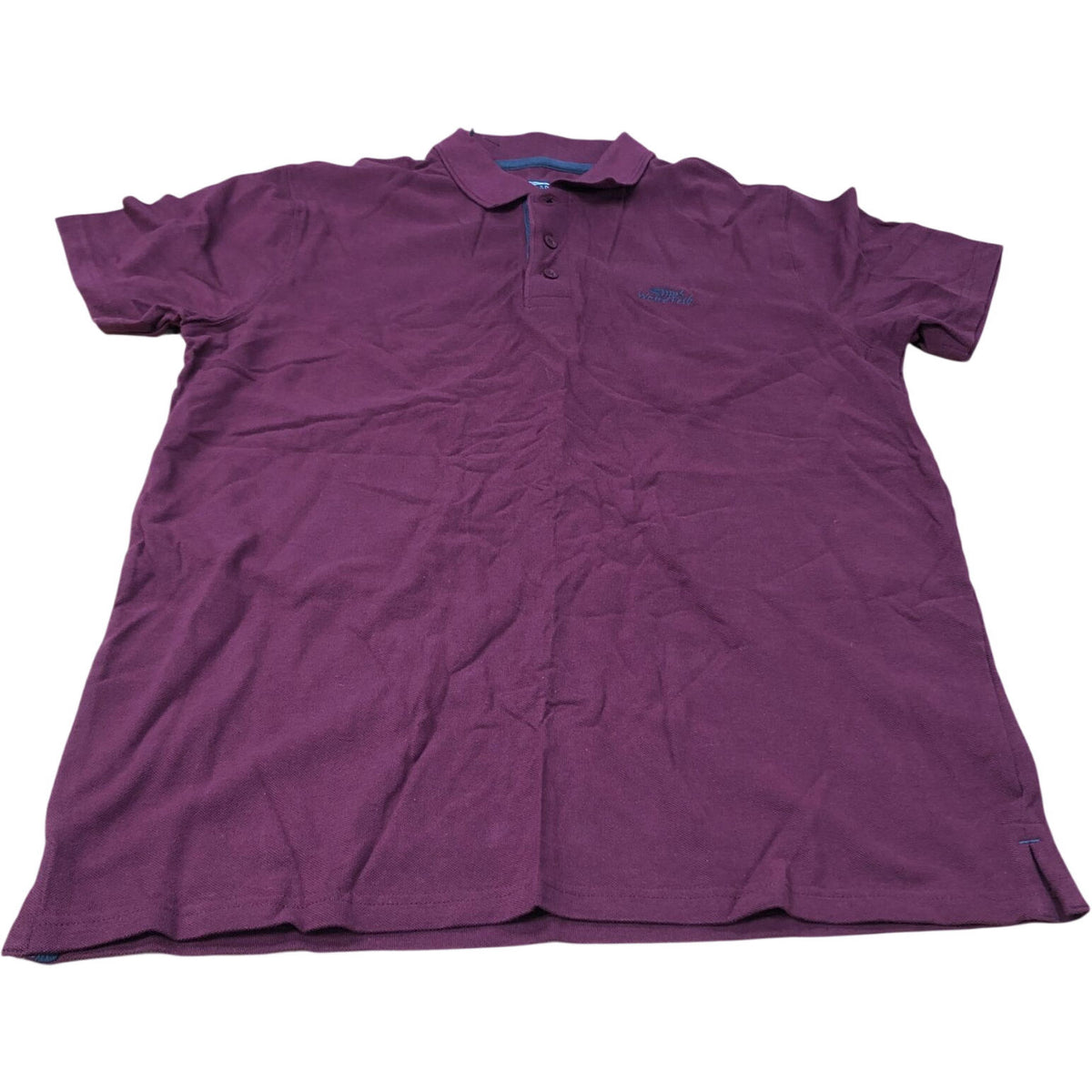 Weird Fish Miles Polo Shirt Tawny Port Men's Short Sleeve Size L Organic Cotton