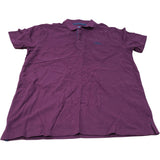 Weird Fish Miles Polo Shirt Tawny Port Men's Short Sleeve Size L Organic Cotton