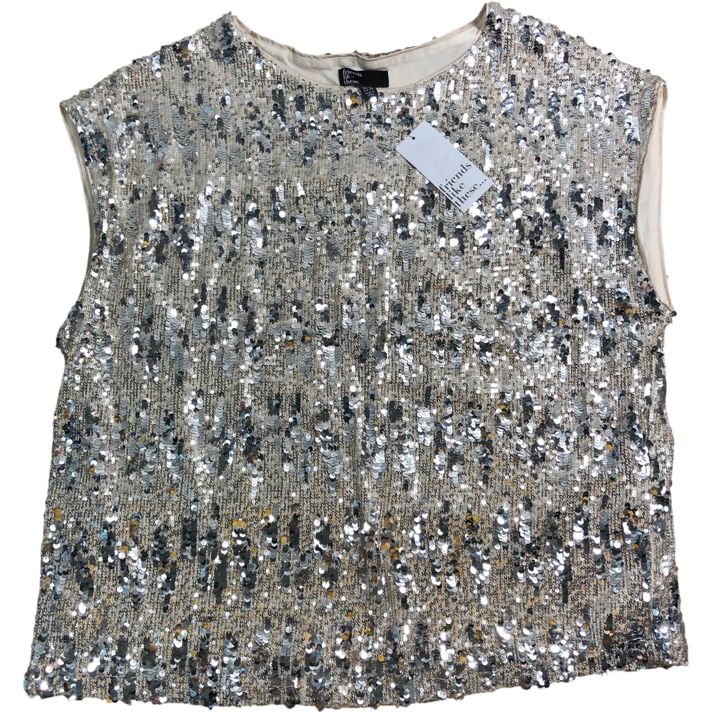 Friends Like These Sequin Top UK16 Women's Sleeveless Evening Wear Blouse