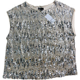 Friends Like These Sequin Top UK16 Women's Sleeveless Evening Wear Blouse